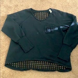 Sweatshirt with mesh back detail